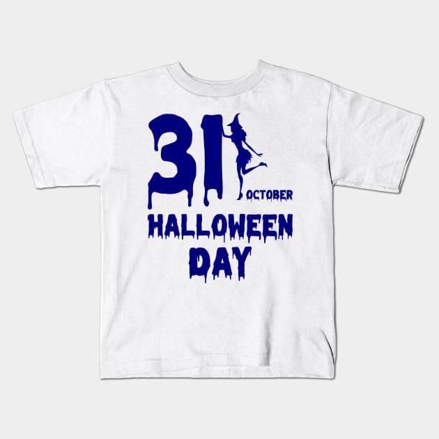 31 St October -  Blue color Kids T-Shirt by Lebihanto
